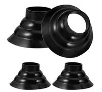 WHAMVOX Non-slip Cane Tips Replacement Crutch End Caps 4pcs Black Plastic Anti-skid Trekking Pole Foot Covers, Sturdy and Stable for Walking Sticks and Ski Poles for Outdoor Use