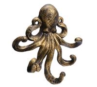 WHAMVOX Octopus Hook Wall Mounted Rack Vintage Golden Key and Bag Holder for Home Decor for Keys Towels Hats Jewelry Sturdy Easy to Install Multi-Scene Use