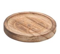 WHAMVOX Pentacle Wood Tealight Candle Holder with Break Resistance and Multi-functional Design, Rustic Natural Table Candlestick Decor for Home and Dinner Settings