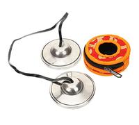 WHAMVOX Percussion Instrument Light Weight and Easy to Carry Tibetan Copper Tingsha Cymbal Bell with Unique Long Ringing Tones Simple Design Silver Tone for Meditation and Yoga Classes