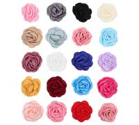 WHAMVOX Pets Collar Flower Decor Random Color 20 Pcs Made of Cloth, Flexible and Easy to Put or Take, Beautiful Chiffon Flowers for Daily Life and Christmas Pet Accessories