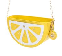 WHAMVOX Phone Bag Fruit Chain Bag Yellow Lemon Design with Two Carrying Methods PU Material Suitable for Work and Dating