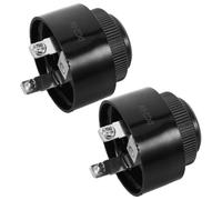 WHAMVOX Piezoelectric Continuous Electronic Alarm Buzzer 2PCS SFM380 Plastic Housing 12V 24V for Machinery Panel Integration and Automotive Applications