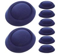 WHAMVOX Pillbox Hat Small Hostesses Shape 8pcs Navy Decorative Fascinator Base Hat Craft Supplies Multi-Functional Comfortable Eva Cloth DIY Headwear for Women
