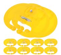 WHAMVOX Plastic Calf Weaner Nose Rings 10pcs Practical Cattle Weaning Tool Yellow Sturdy Plastic Material for Livestock Handling on Farms