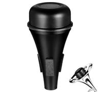 WHAMVOX Plastic Steel Trombone Mute Black Lightweight Straight Trumpet Practice Silencer Compact Instrument Accessory for Quiet Learning and Teaching Sessions