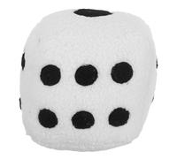 WHAMVOX Plush Giant Dice Pillow Kawaii Soft Square Cushion Creative Stuffed Throw Pillow Decorative Floor Seat Pad for Party and Home Decor Easy Clean White
