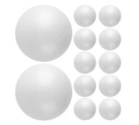 WHAMVOX Polystyrene Foam Balls 12pcs White Smooth Sphere Set for School Crafts and Holiday Ornament DIY Activities
