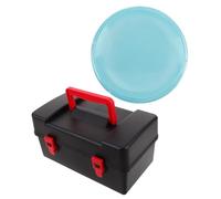WHAMVOX Portable Gyro Storage Case with Handle and Sponge Liner Plastic Battling Top Organizer Box with Multiple Compartments for Travel-friendly Spinning Top Storage Container