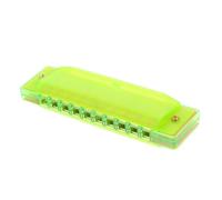 WHAMVOX Portable Harmonica for Early Music Learning Beginner Musical Instrument for Safe Green Mouth Organ for Students and Music Playtime