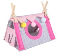 WHAMVOX Portable Lightweight Small Pet Sleeping Hut for Guinea Pigs and Small Pets Indoor Use, Made of Cloth and Wood, Adorable Wrap Nest Design Suitable for Beds and Cozy Rest