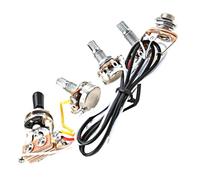 WHAMVOX Potentiometer Electric Guitar Wiring Harness Bk Standard Jack Lightweight Replacement Parts for Portable Guitar Supplies Easy Installation and Tone Upgrade