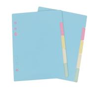 WHAMVOX PP Index Divider Tabs and Creating Your Own Categories Random Color 2 Sets 5 Colors A5 with 6-Holes for Organizing Binder Suitable for Planner and Notebook Use
