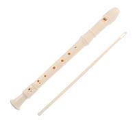 WHAMVOX Professional Beginner Clarinet Recorder Wind Instrument for Educational Music White Compact Suitable for Early Learning and Motor Skill Development