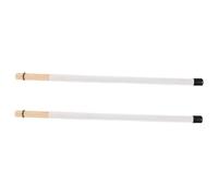 WHAMVOX Professional Wooden Jazz Drum Brushes Closed Design White Lightweight Drumsticks Replacement for Rock Folk Acoustic Drummers Beginners Performance Accessories