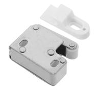 WHAMVOX Push Release Door Catch for Wardrobe and Closet Doors, Stainless Steel Cabinet Hardware with Self-Rebounding Design, Sleek Silver Bead Buckle, Easy to Install for Convenient Push