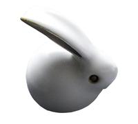 WHAMVOX Rabbit Tea Ceramic Ornament Bunny White Pet Figurine