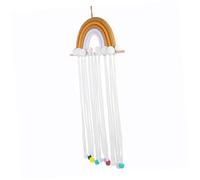 WHAMVOX Rainbow Bow Organizer Wall Hanging Bow Hangers with Fine Wood and Cotton Workmanship Save Space Design Beautiful Appearance Sweet Style for Girls Boys and Girls Room