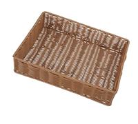 WHAMVOX Rattan Storage Basket 37Cm Rectangular Wicker Basket for Fruit and Snacks Storage for Kitchen Home and Picnic Use