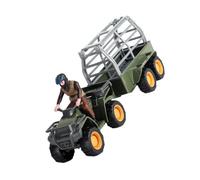 WHAMVOX Realistic Farm Motorcycle Model with Farmer Driver Figure Miniature Micro Landscape Props for Farm Play Educational Lightweight Ornament for Learning and Outdoor Fun