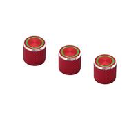 WHAMVOX Red Button Green Ring Guitar Volume Tone Control Knobs 3pcs Gd137 Electric Guitar Parts Replacement