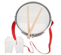WHAMVOX Red Junior Snare Drum Set with Drumsticks for Kids Featuring Steel, Abs, Cotton and Wood Materials to Promote Fine Motor Skills and Exercise Hand and Brain Coordination,