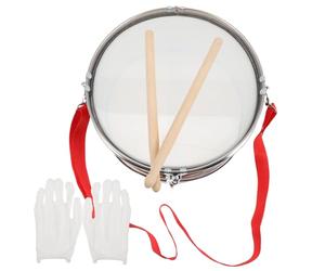 WHAMVOX Red Junior Snare Drum Set with Drumsticks for Kids Featuring Steel, Abs, Cotton and Wood Materials to Promote Fine Motor Skills and Exercise Hand and Brain Coordination,