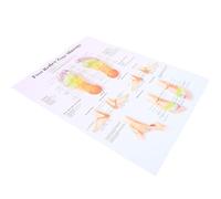 WHAMVOX Reflexology Foot Chart Poster on Canvas Stain-Resistant and Easy to Clean Anatomy Posters for Wall for Office and Examination Rooms