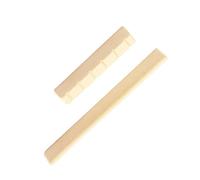 WHAMVOX Replacement Classical Guitar Nut and Saddle Kit Yellow Easy to Cut Bridge Accessory for Improved Playability and Sound Quality Compatible with Various Models