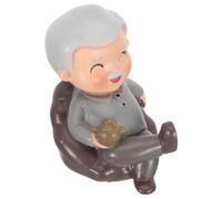 WHAMVOX Resin Sofa Old Man Figurine Lightweight Cake Topper for Bedroom Decor Wedding Anniversary for Couples