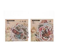 WHAMVOX Retro Sticker Pack for Scrapbook DIY Vintage Paper Album Stickers of Cute Aesthetic for Diary Scrapbooking Stamping Supplies