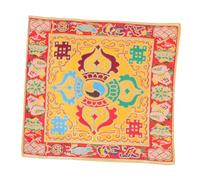 WHAMVOX Ritual Mat Dual-layer Sound Bowl Pad for Yoga Bowl Practice Tassels Cushions Creative Buddhist Mat for Religious