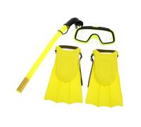 WHAMVOX S Snorkeling Gear Set with Dry Snorkel and Anti-fog Swim Goggles Floating Flippers for Enhanced Swimming Performance and Secure Fit for Diving Beach Activities