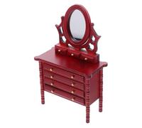 WHAMVOX Scale Vintage Wooden Dresser for Bedroom Storage Dollhouse Furniture Accessories for Tiny Playhouse Decor