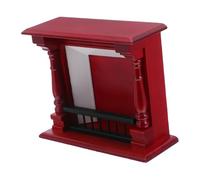 WHAMVOX Scale Wooden Faux Fireplace for Mini Furniture Ornament Stable Build Mini House Accessories for Imaginative Play and Cozy Tiny House Scenes