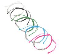 WHAMVOX Score Counter Beads Bracelet with Adjustable Cord and 10 Beads Golf 5pcs Minimalist Design Wristband for One Handed Operation and Fade Resistant Use on Golf Course or Everyday