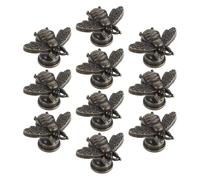 WHAMVOX Set of 10 Golden Bee Drawer Knobs Made of Alloy with Practical Simple Structure and Retro Style, Decorative Knobs for Dressers, Cupboards, and Wardrobes