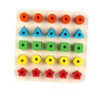 WHAMVOX Shape Matching Colorful Montessori Geometric for Learning Educational Stacking Plaything to Develop Memory Practical Skills and Attention