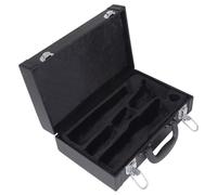 WHAMVOX Shockproof Black Leather Clarinet Case with Padded Interior and Dust Reduction Features, Portable Clarinet Carry Case with Four Bottom Nails for Secure Storage and Protection