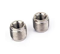 WHAMVOX Silver Mic Screw Adapter Set 2 Pieces Metal Replacement Easy to Use and Install for Microphone Stand Thread Conversion