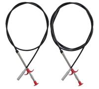 WHAMVOX Sink Pipeline Dredging Tools with Bendable Design Steel Multi-use 2pcs for Efficiently Removing Hair, Food, and Blockages in Kitchen and Shower Drains