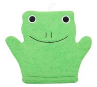 WHAMVOX Skin Scrubbing Mittens Frog Shape Dual-Sided Exfoliating Tool Toweling Fabric 8X7 Inch for Back and Body Bathing