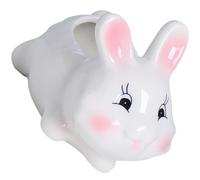 WHAMVOX Small White Ceramic Planter Pot Rabbit Style Miniature Plant Pot for Indoor Bonsai with Cartoon Lightweight Features for Home and Office Decor