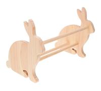 WHAMVOX Solid Wood Desktop Bookshelf Rabbit-Shaped Book Stand Small Shelf for Makeup Tools Holder and Book Storage Stable Structure with Smooth Finish Elegant Home Office Organizer