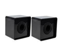 WHAMVOX Square Cube ABS Microphone Logo Marker Set 2pcs Crash-Proof Sponge for Interview Station and Reporting