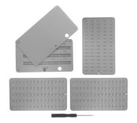 WHAMVOX Stainless Steel Crypto Seed Phrase Storage Plate Portable Password Keeper Book for Cold Wallet Backup Lightweight Metal Seed Phrase Holder for Travel