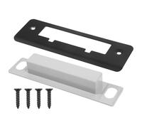 WHAMVOX Stainless Steel Deadbolt Strike Plate Black Door Hole Cover Plate Front Door Reinforcement Lock Installation