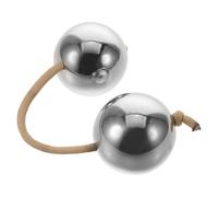 WHAMVOX Stainless Steel Double Balls Shaker for Musical Hand Percussion, Lightweight Traditional African Drum Accessory Ergonomic Comfort, Band Sound Accessory for Professional Concert Use