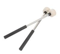 WHAMVOX Stainless Steel Drum Mallets Black with Felt 2pcs Drumsticks Designed to Hand Fatigue and Produce Beautiful Sounds for Drum Percussion for Professional and Beginner for