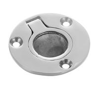 WHAMVOX Stainless Steel Round Flush Ring Pull Handle Hatch Latch with Screws Recessed Floor Pull for Boat Yacht Cabinet and Sliding Door Ergonomic Polished Design for Harsh Conditions